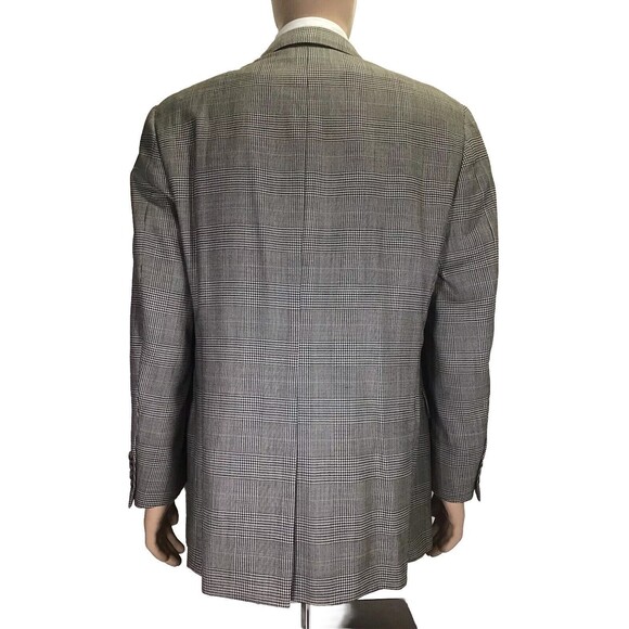 Burberry London Men's Gray Glen Plaid Wool Sport Coat Blazer Jacket Sz 43R USA - Picture 4 of 16